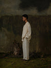 Mutedance 25 Autumn/Winter Drawstring V-Neck Shirt Hand-dyed Classic MD-MD25FW48-nude (MD25FW47)